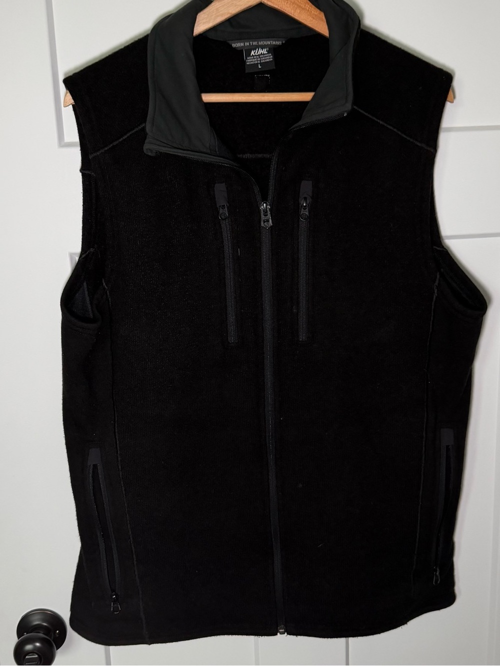 Kuhl Mens Interceptr Vest Black Zip-Front Fleece Vest Large Outdoor Gorpcore - Picture 4 of 12